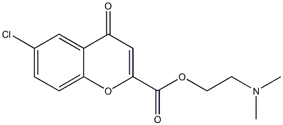 6-Chloro-4-oxo-4H-1-benzopyran-2-carboxylic acid [2-(dimethylamino)ethyl] ester Struktur