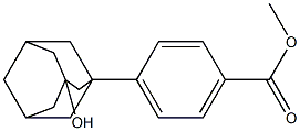 3-Hydroxy-1-[4-(methoxycarbonyl)phenyl]adamantane Struktur