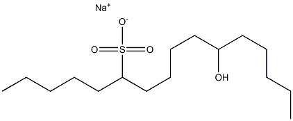 11-Hydroxyhexadecane-6-sulfonic acid sodium salt Struktur