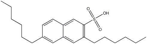 3,6-Dihexyl-2-naphthalenesulfonic acid Struktur