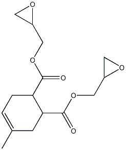 4-Methyl-4-cyclohexene-1,2-dicarboxylic acid diglycidyl ester Struktur