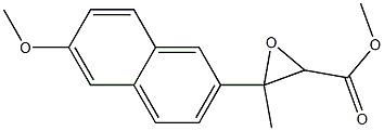 2,3-Epoxy-3-(6-methoxy-2-naphtyl)butyric acid methyl ester Struktur