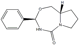 (6R,8aS)-1,2,8,8a-Tetrahydro-6-phenyl-3H,6H-7-oxa-3a,5-diazaazulen-4(5H)-one Struktur