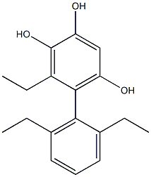 6-Ethyl-5-(2,6-diethylphenyl)benzene-1,2,4-triol Struktur