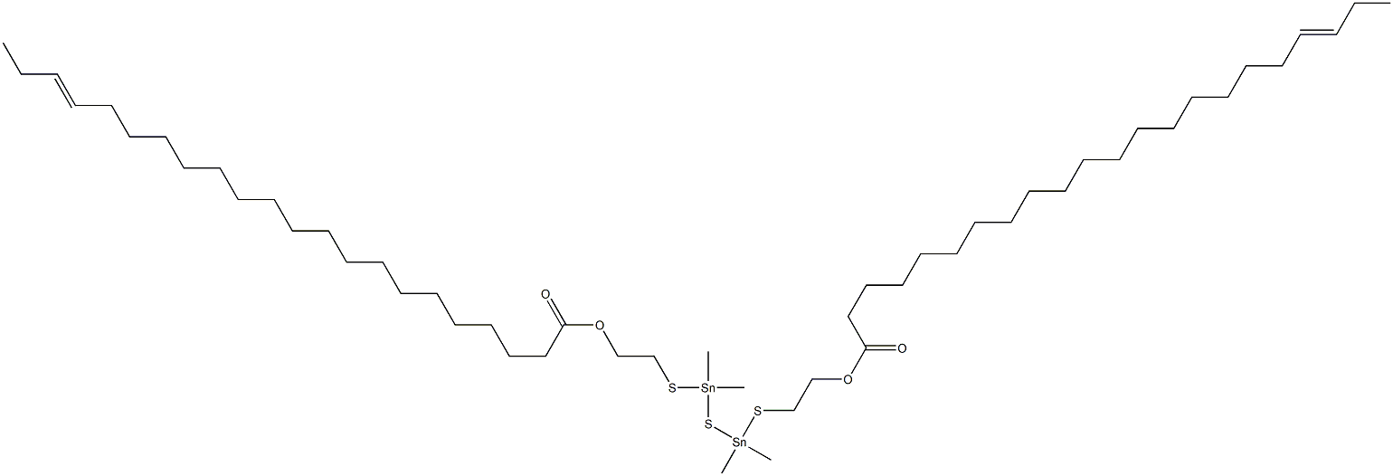 Bis[dimethyl[[2-(18-henicosenylcarbonyloxy)ethyl]thio]stannyl] sulfide Struktur