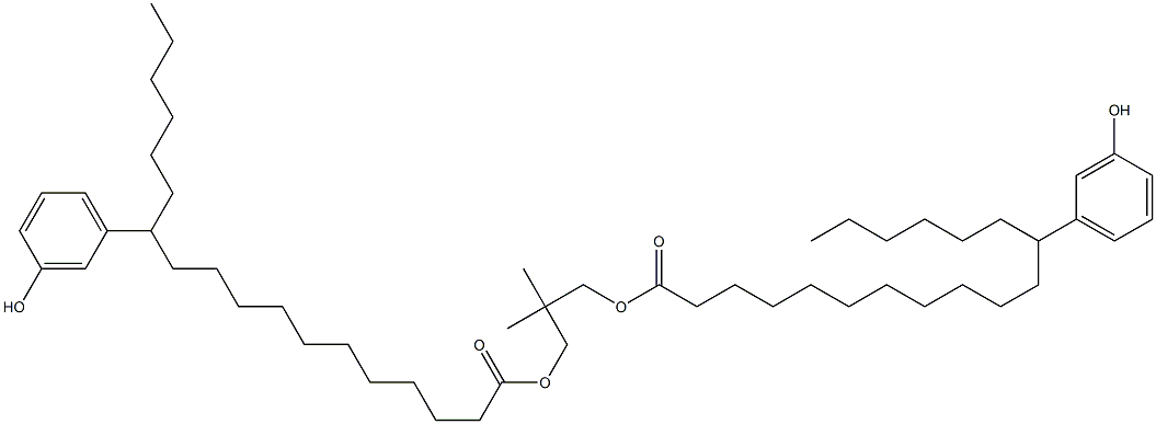 Bis[12-(3-hydroxyphenyl)stearic acid]2,2-dimethylpropane-1,3-diyl ester Struktur