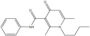 N-Phenyl-1-butyl-2,6-dimethyl-4-oxo-1,4-dihydro-3-pyridinecarboxamide Struktur