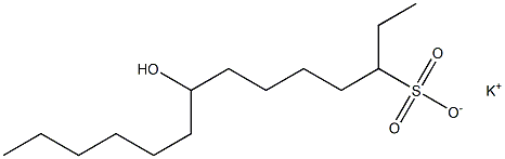 8-Hydroxytetradecane-3-sulfonic acid potassium salt Struktur