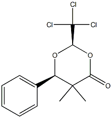 (2R,6R)-2-Trichloromethyl-5,5-dimethyl-6-phenyl-1,3-dioxan-4-one Struktur