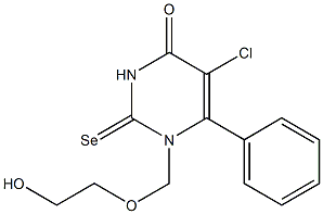 1-(2-Hydroxyethoxymethyl)-5-chloro-6-phenylselenouracil Struktur