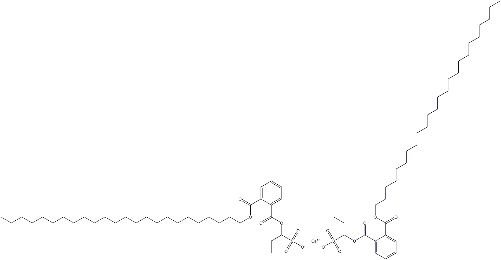 Bis[1-[(2-tetracosyloxycarbonylphenyl)carbonyloxy]propane-1-sulfonic acid]calcium salt Struktur