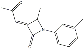 (E)-3-(2-Oxopropylidene)-4-methyl-1-(3-methylphenyl)azetidin-2-one Struktur