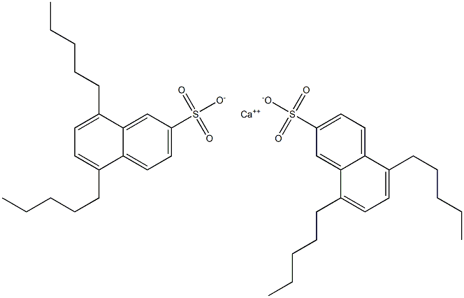 Bis(5,8-dipentyl-2-naphthalenesulfonic acid)calcium salt Struktur