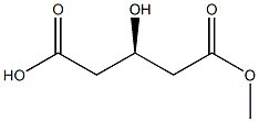 [R,(-)]-3-Hydroxyglutaric acid hydrogen 1-methyl ester Struktur