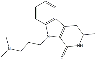 9-[3-(Dimethylamino)propyl]-3,4-dihydro-3-methyl-9H-pyrido[3,4-b]indol-1(2H)-one Struktur