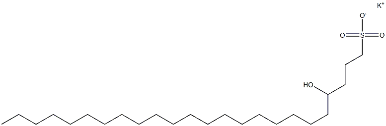 4-Hydroxytetracosane-1-sulfonic acid potassium salt Struktur