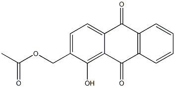 1-Hydroxy-2-(acetoxymethyl)anthraquinone Struktur