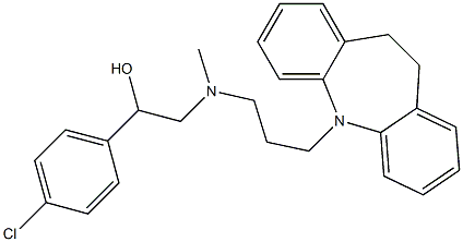 1-(4-Chlorophenyl)-2-[[3-[(10,11-dihydro-5H-dibenz[b,f]azepin)-5-yl]propyl]methylamino]ethanol Struktur