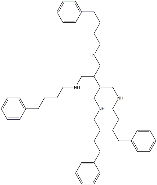 N,N'-Bis(4-phenylbutyl)-2,3-bis[[(4-phenylbutyl)amino]methyl]butane-1,4-diamine Struktur