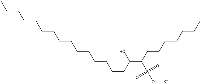 9-Hydroxytetracosane-8-sulfonic acid potassium salt Struktur