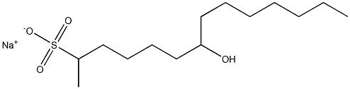 7-Hydroxytetradecane-2-sulfonic acid sodium salt Struktur