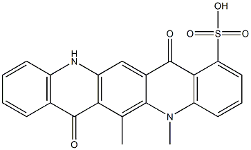 5,7,12,14-Tetrahydro-5,6-dimethyl-7,14-dioxoquino[2,3-b]acridine-1-sulfonic acid Struktur