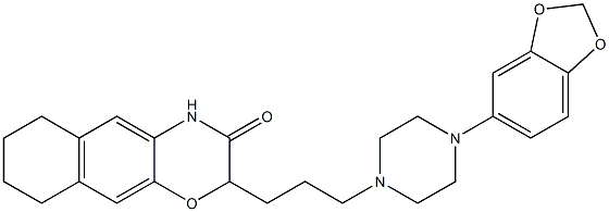 2-[3-[4-[3,4-(Methylenedioxy)phenyl]piperazin-1-yl]propyl]-6,7,8,9-tetrahydro-2H-naphth[2,3-b][1,4]oxazin-3(4H)-one Struktur