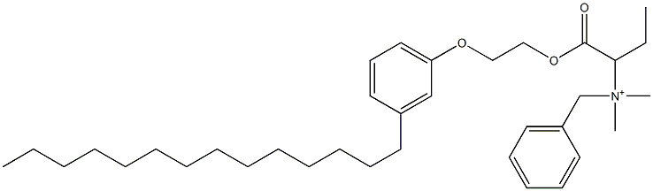 N,N-Dimethyl-N-benzyl-N-[1-[[2-(3-tetradecylphenyloxy)ethyl]oxycarbonyl]propyl]aminium Struktur