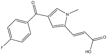 (E)-3-[1-Methyl-4-[4-fluorobenzoyl]-1H-pyrrol-2-yl]acrylic acid Struktur