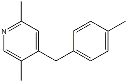 2,5-Dimethyl-4-(4-methylbenzyl)pyridine Struktur