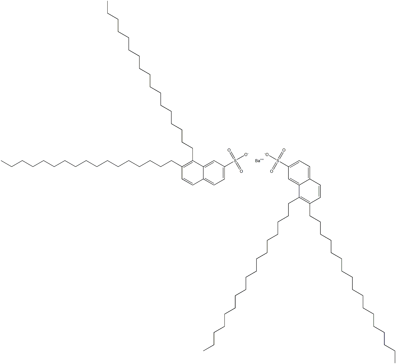 Bis(7,8-diheptadecyl-2-naphthalenesulfonic acid)barium salt Struktur