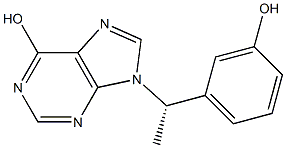 9-[(S)-1-(3-Hydroxyphenyl)ethyl]-9H-purin-6-ol Struktur