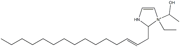 1-Ethyl-1-(1-hydroxyethyl)-2-(2-pentadecenyl)-4-imidazoline-1-ium Struktur