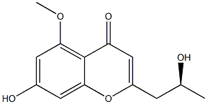 7-Hydroxy-5-methoxy-2-[(S)-2-hydroxypropyl]-4H-1-benzopyran-4-one Struktur