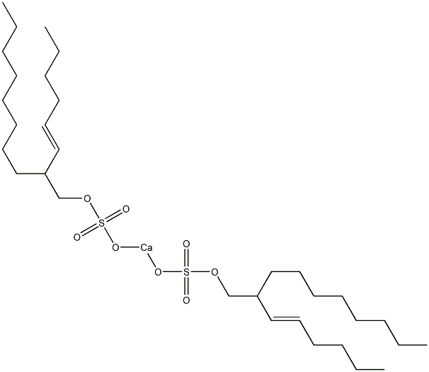 Bis[2-(1-hexenyl)decyloxysulfonyloxy]calcium Struktur