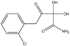 Dihydroxy[(2-chlorophenyl)acetyl]acetamide Struktur