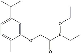 N-Ethoxy-N-ethyl-2-[(2-methyl-5-isopropylphenyl)oxy]acetamide Struktur