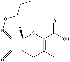 7-[(Z)-Propoxyimino]-3-methylcepham-3-ene-4-carboxylic acid Struktur