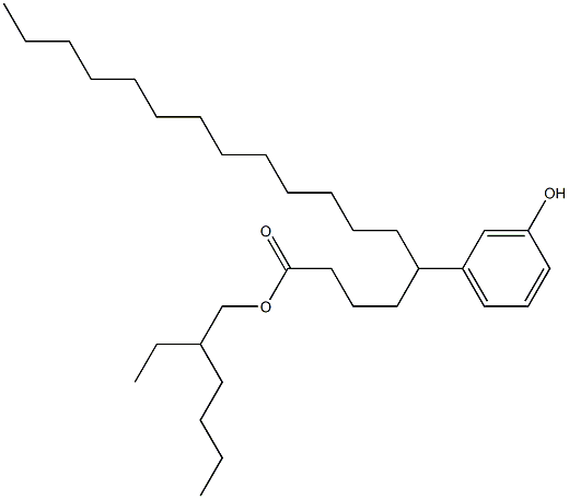 5-(3-Hydroxyphenyl)stearic acid 2-ethylhexyl ester Struktur