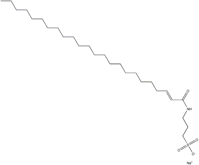 3-[(1-Oxo-2-tetracosen-1-yl)amino]-1-propanesulfonic acid sodium salt Struktur