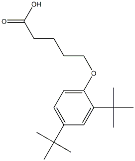 5-(2,4-Di-tert-butylphenoxy)pentanoic acid Struktur