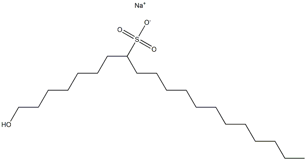 1-Hydroxyicosane-8-sulfonic acid sodium salt Struktur