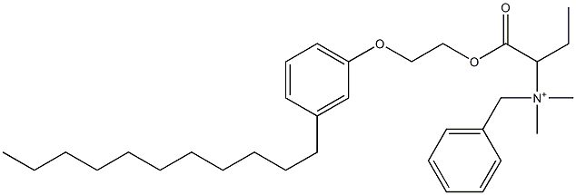 N,N-Dimethyl-N-benzyl-N-[1-[[2-(3-undecylphenyloxy)ethyl]oxycarbonyl]propyl]aminium Struktur