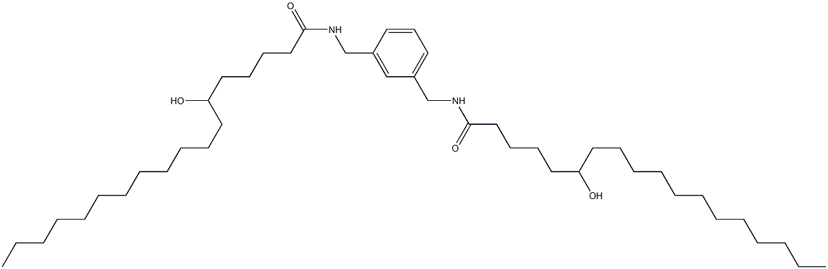 N,N'-(1,3-Phenylenebismethylene)bis(6-hydroxystearamide) Struktur