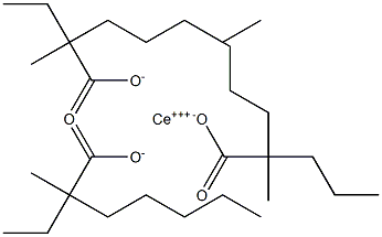 Cerium(III)bis(2-ethyl-2-methylheptanoate)(2-methyl-2-propylhexanoate) Struktur