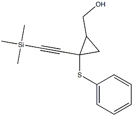 1-Phenylthio-1-(trimethylsilylethynyl)-2-(hydroxymethyl)cyclopropane Struktur