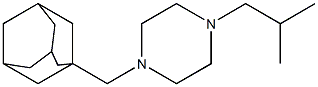 1-Isobutyl-4-(1-adamantylmethyl)piperazine Struktur