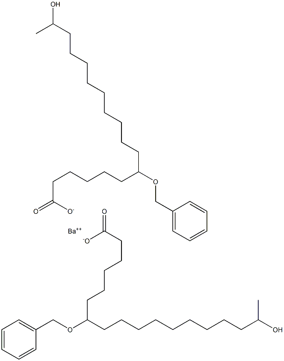 Bis(7-benzyloxy-17-hydroxystearic acid)barium salt Struktur