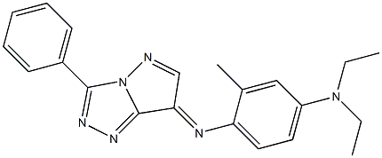 (7E)-7-[[2-Methyl-4-(diethylamino)phenyl]imino]-3-phenyl-7H-pyrazolo[5,1-c]-1,2,4-triazole Struktur