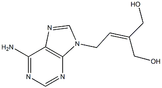 9-[4-Hydroxy-3-hydroxymethyl-2-butenyl]-9H-purin-6-amine Struktur